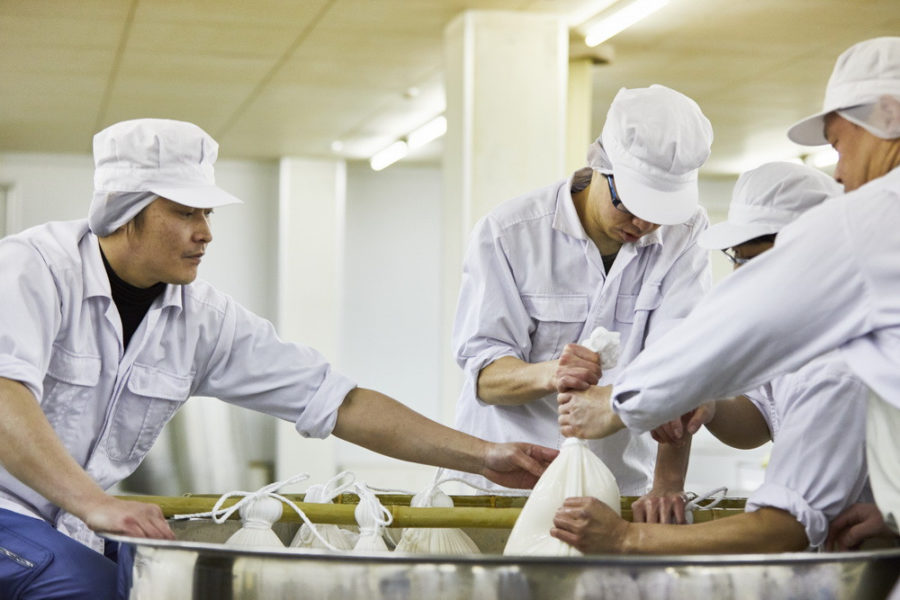 étape production saké staffs et sacs