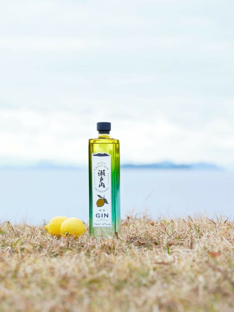 Bouteille de gin setouchi lemon