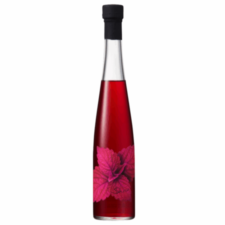 bouteille de liqueur de shiso rouge de la maison matsui