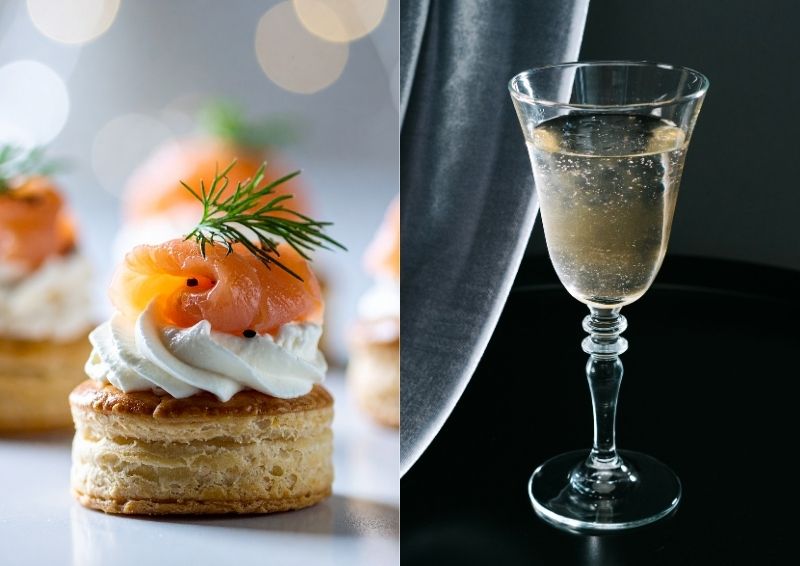 cocktail et saumon fumé